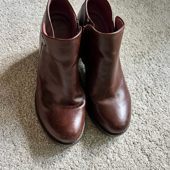 DANSKO Women's Amelia Size EU 38 Brown Leather Zip Block Heel Ankle Boots Zip - Picture 5 of 5